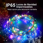 Luces navideñas inteligentes USB RGBIC conexión Bluetooth