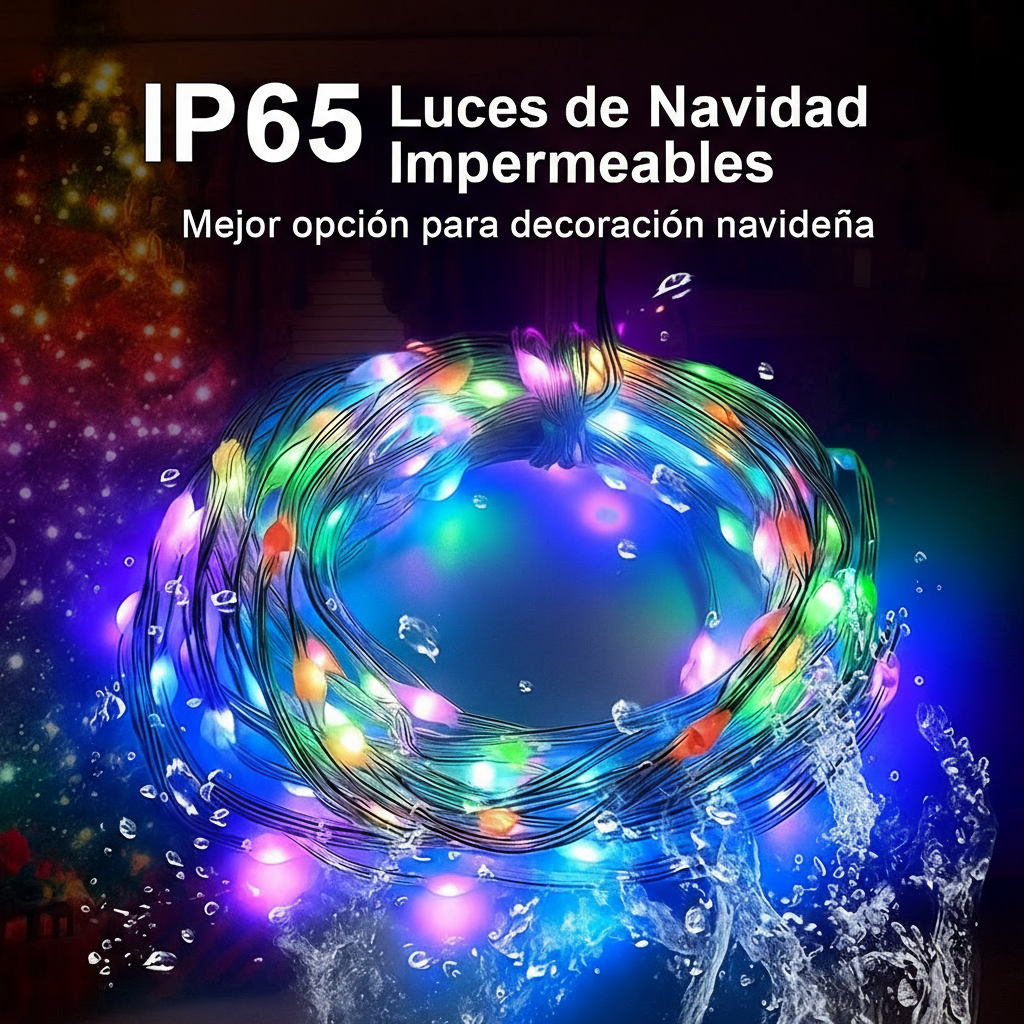 Luces navideñas inteligentes USB RGBIC conexión Bluetooth