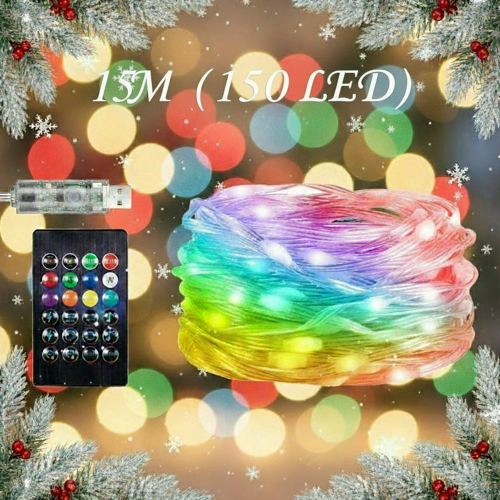 Luces navideñas inteligentes USB RGBIC conexión Bluetooth